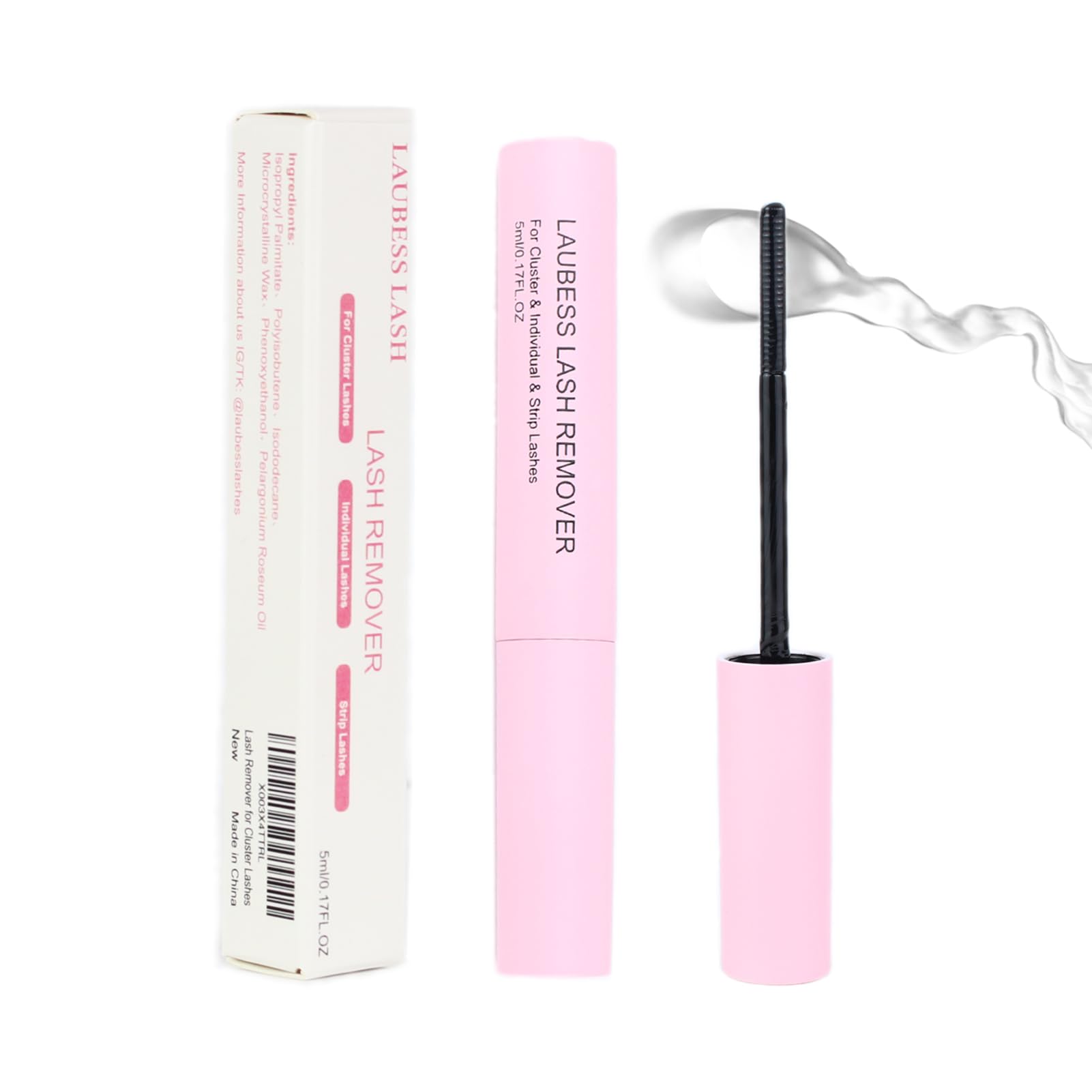 LAUBESS LASH Remover compatible with DIY lash extension kits.
