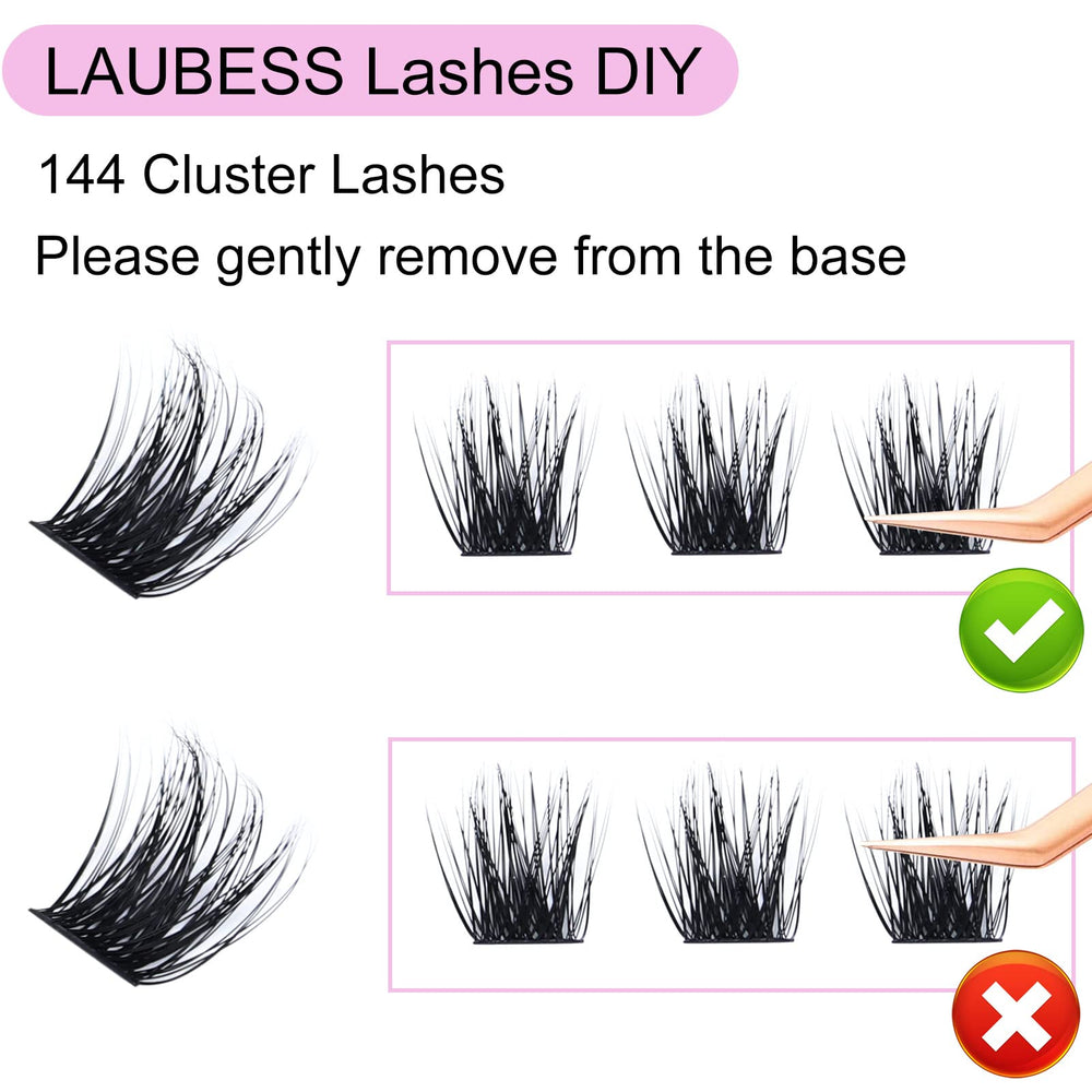 LAUBESS Tweezers and Brush for accurate cluster placement.