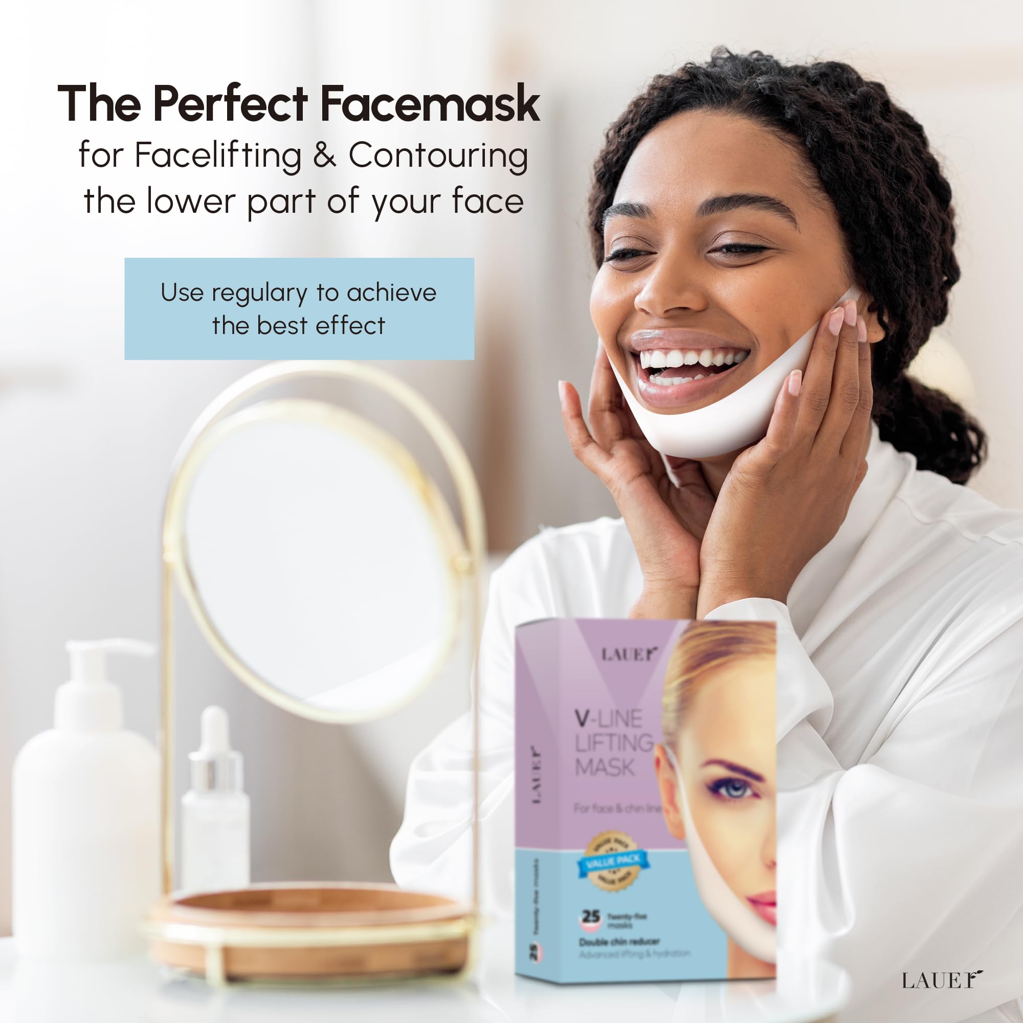 LAUER COSMETIC 25-piece mask pack for regular contouring sessions