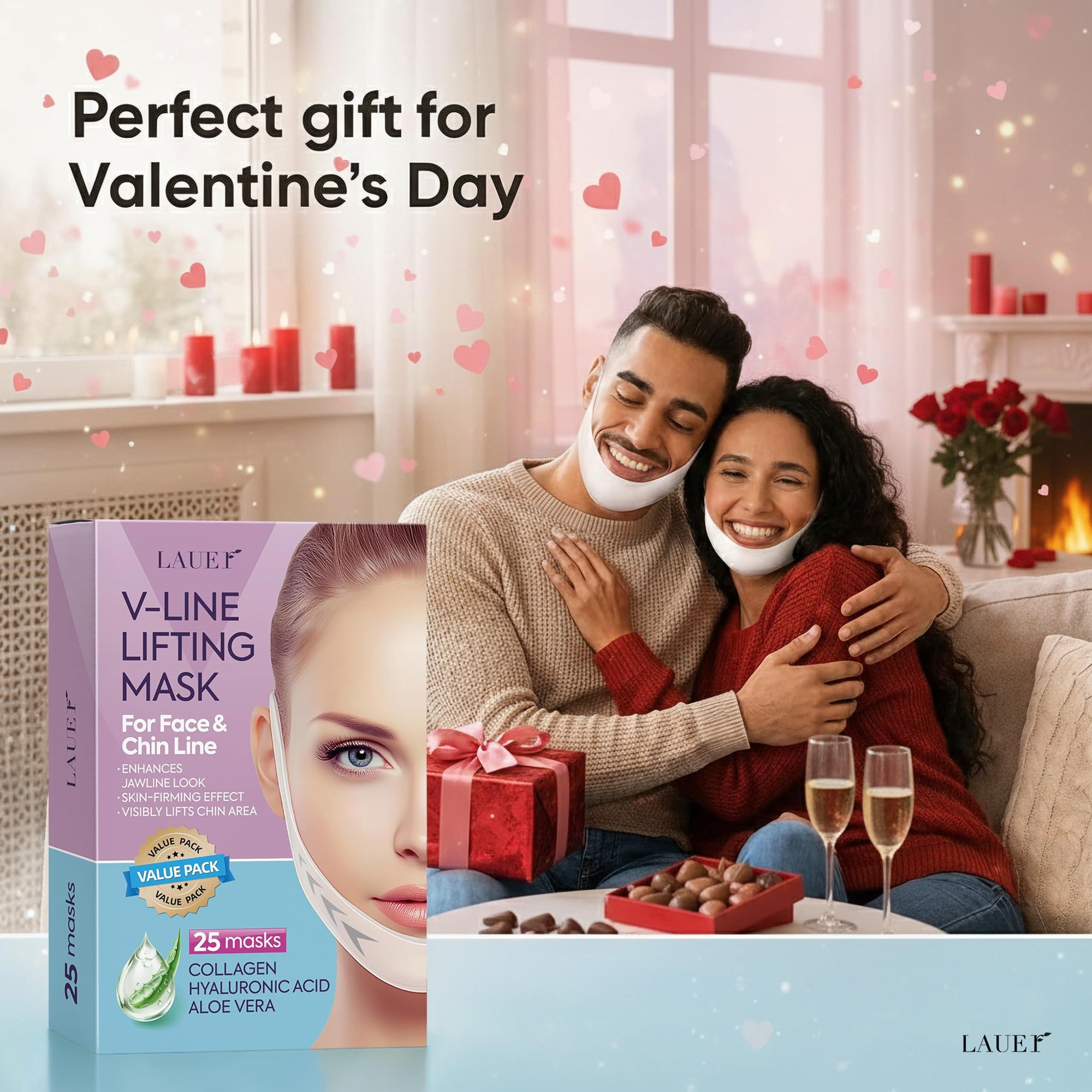 LAUER COSMETIC double chin reducer mask targets fullness with firming action