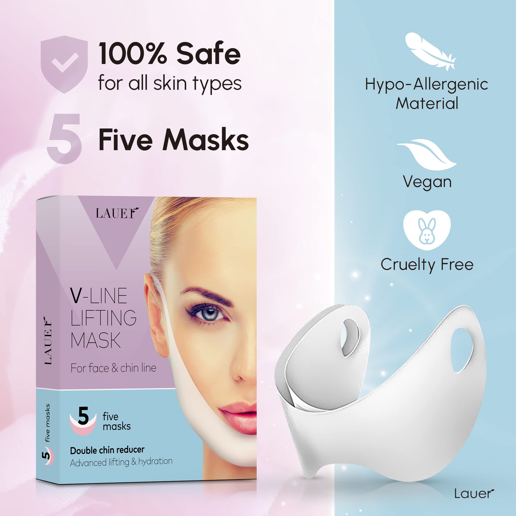 LAUER COSMETIC Face lift mask delivers snug contour support