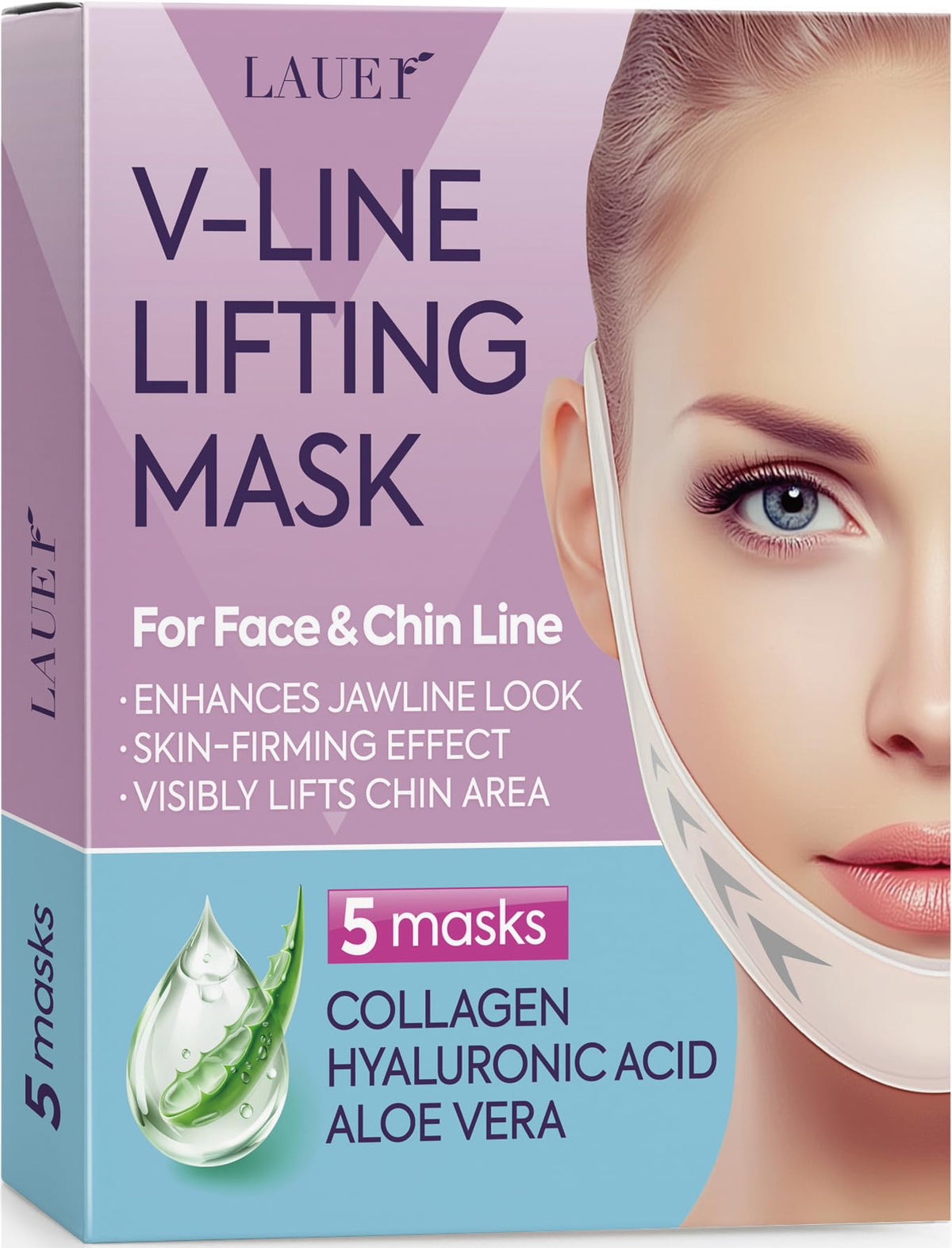 LAUER COSMETIC V-line lifting mask boosts jawline definition during wear