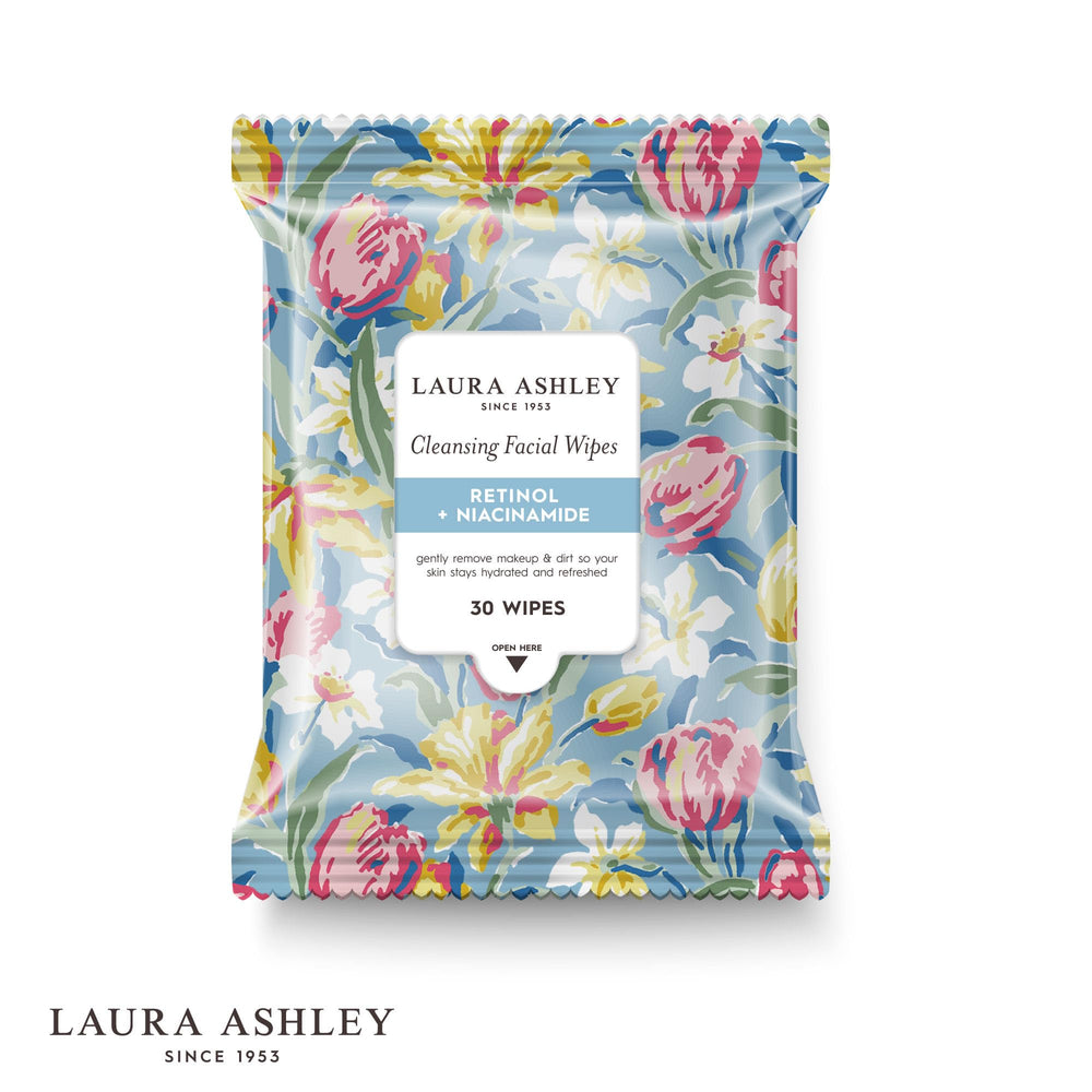 Laura Ashley on-the-go travel case with wipes for quick refreshment.