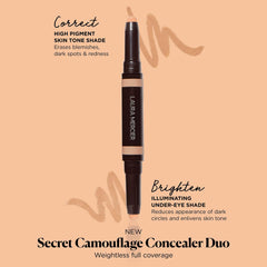 Laura Mercier Secret Camouflage application swatch demonstrates creamy texture and blendability.