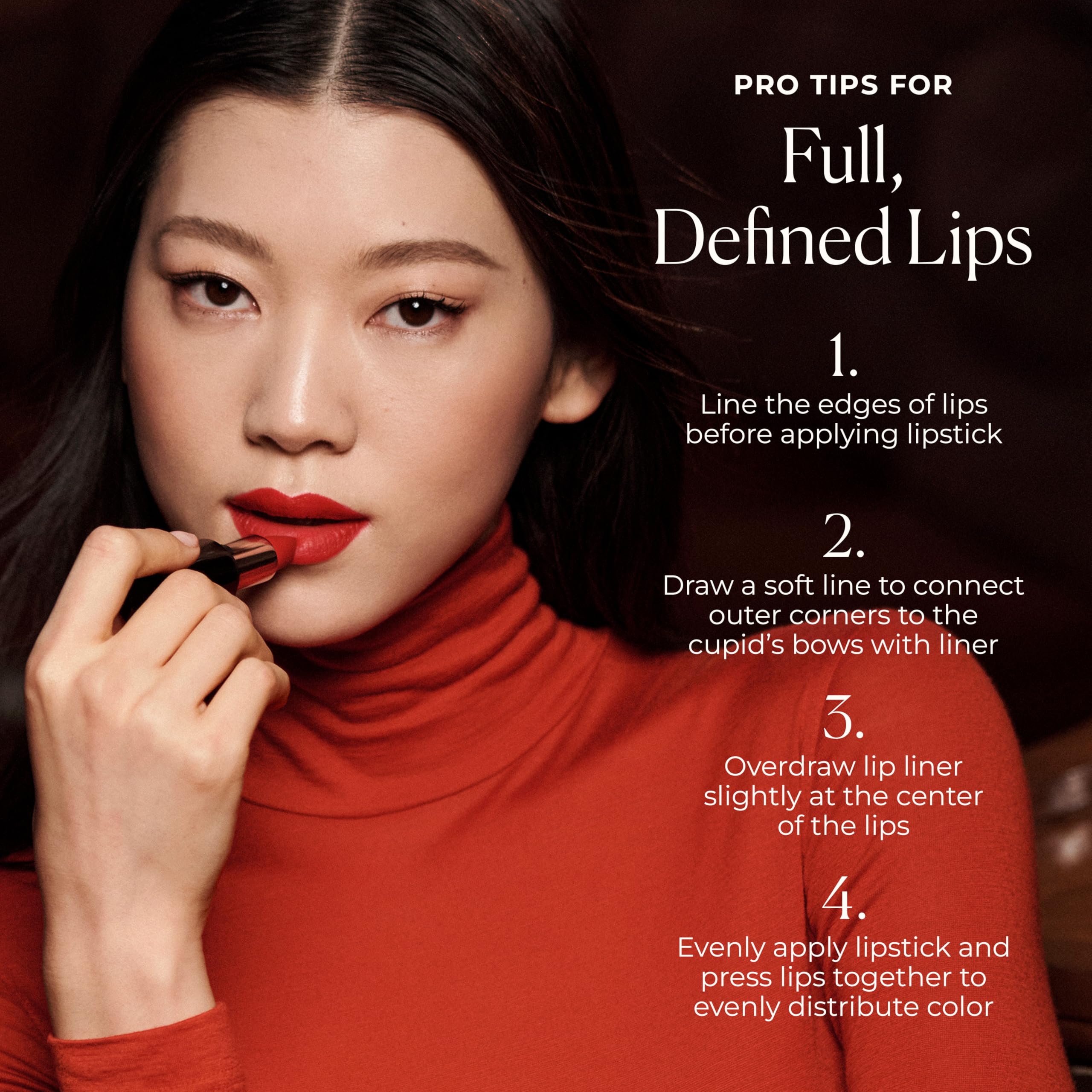 Laura Mercier lip liner application highlights smooth, non-drying feel.