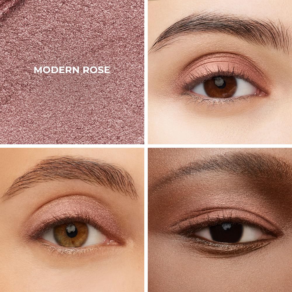 Laura Mercier Caviar Stick Eye Shadow Modern Rose swatch shows rich payoff on skin.