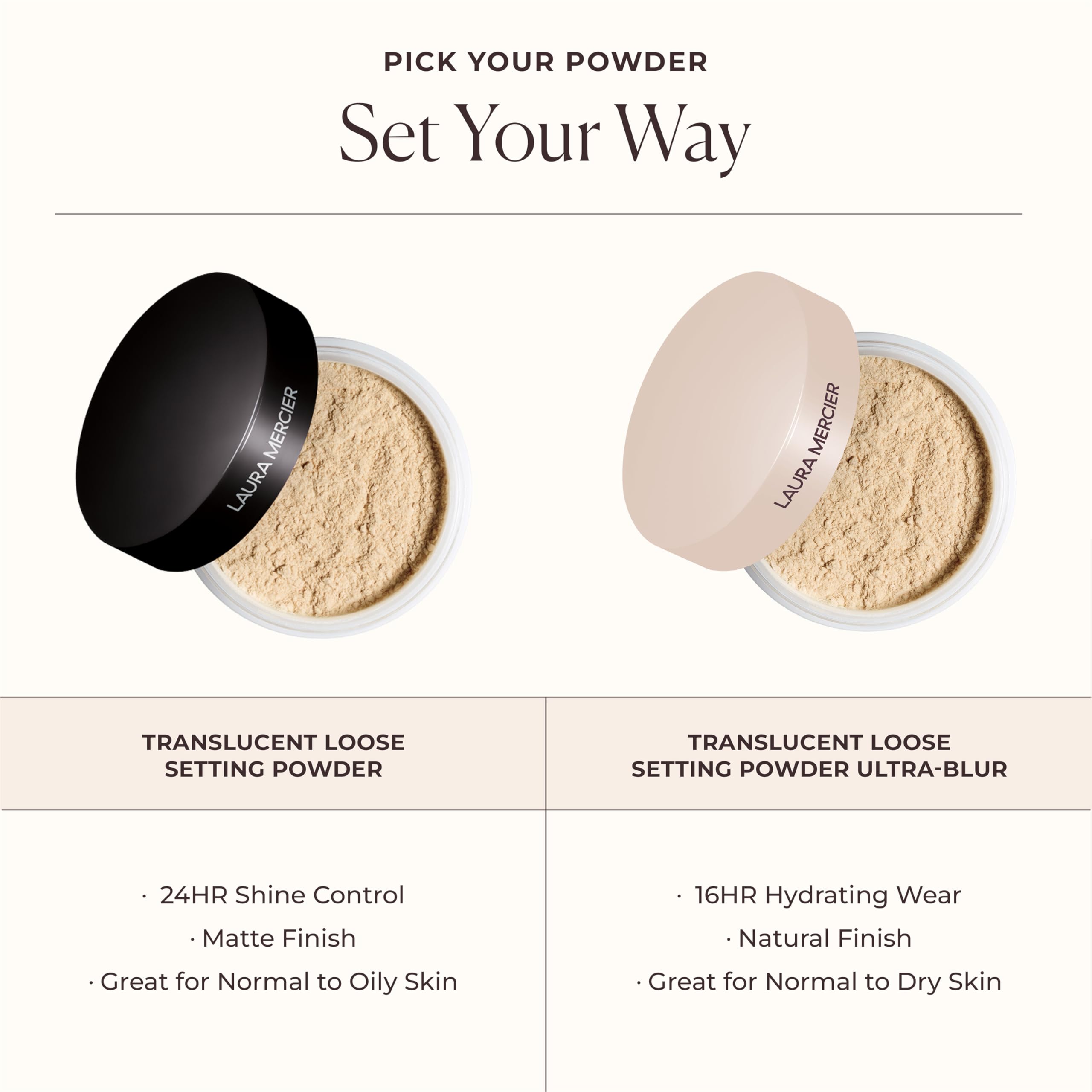 Laura Mercier dermatologist-tested powder for gentle coverage