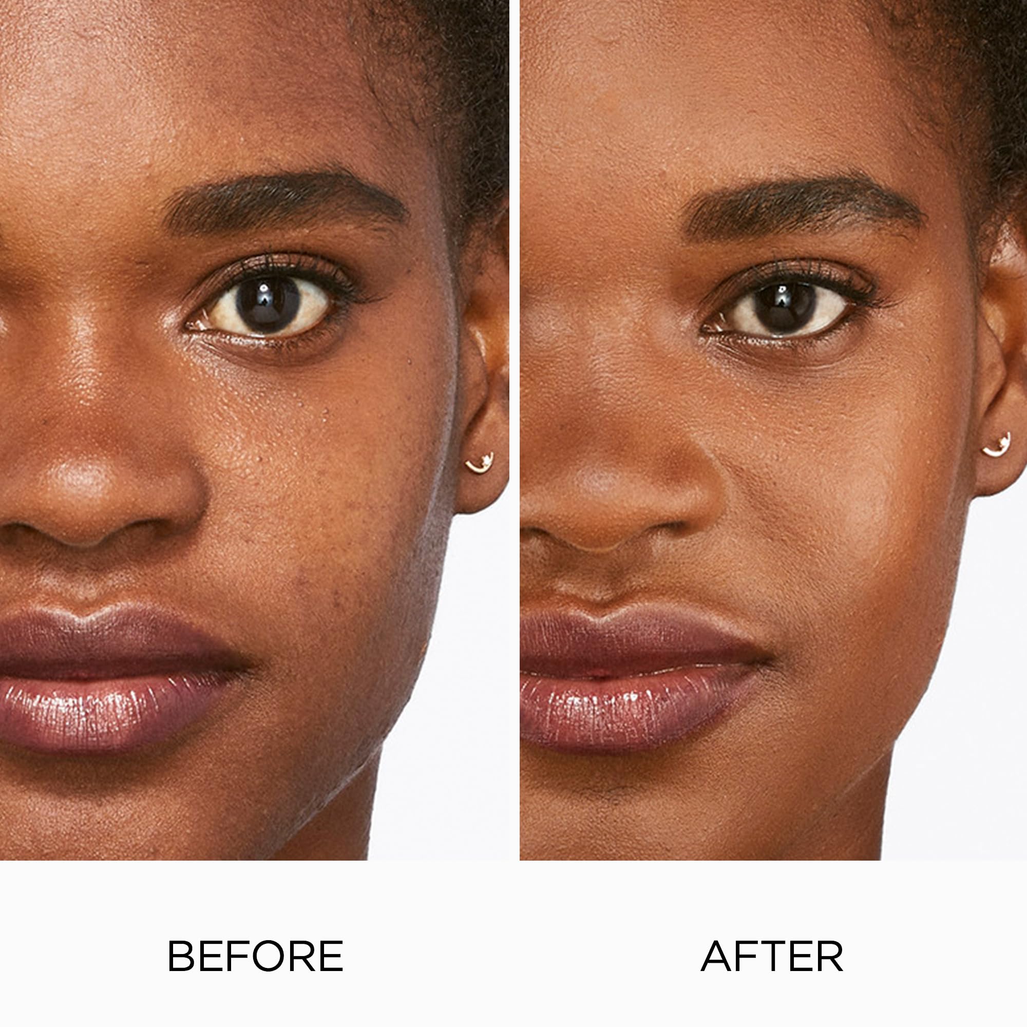 Application of Laura Mercier Flawless Lumière foundation on face for lightweight coverage