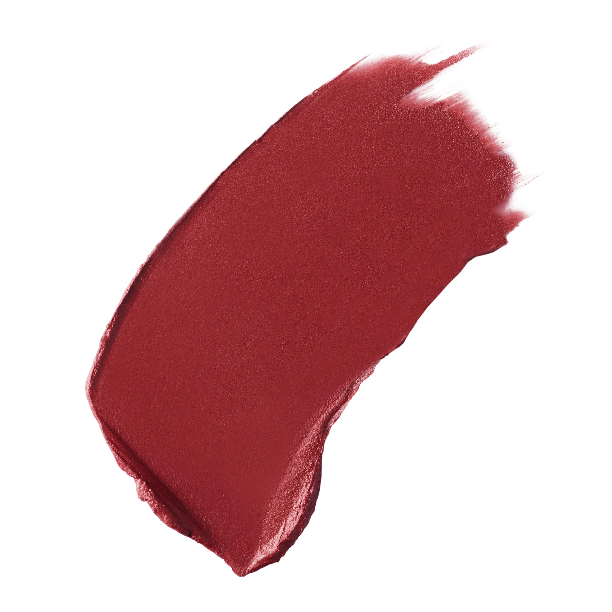 Laura Mercier High Vibe Lip Color swatch reveals vivid burgundy with luminous, long-lasting glow
