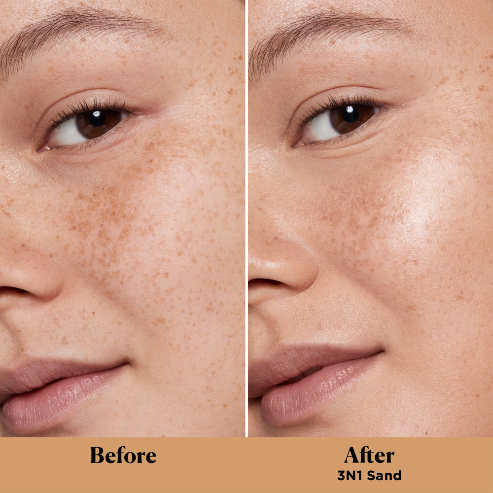 Laura Mercier Pearl Blend close-up highlights skin-luminating pearls for a healthy glow
