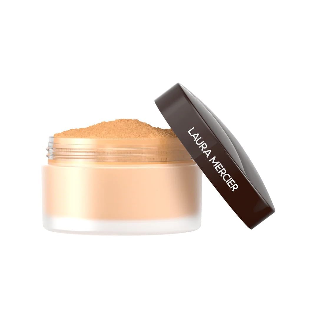 Laura Mercier Secret Brightening Powder packaging presented for easy on-the-go touch-ups.
