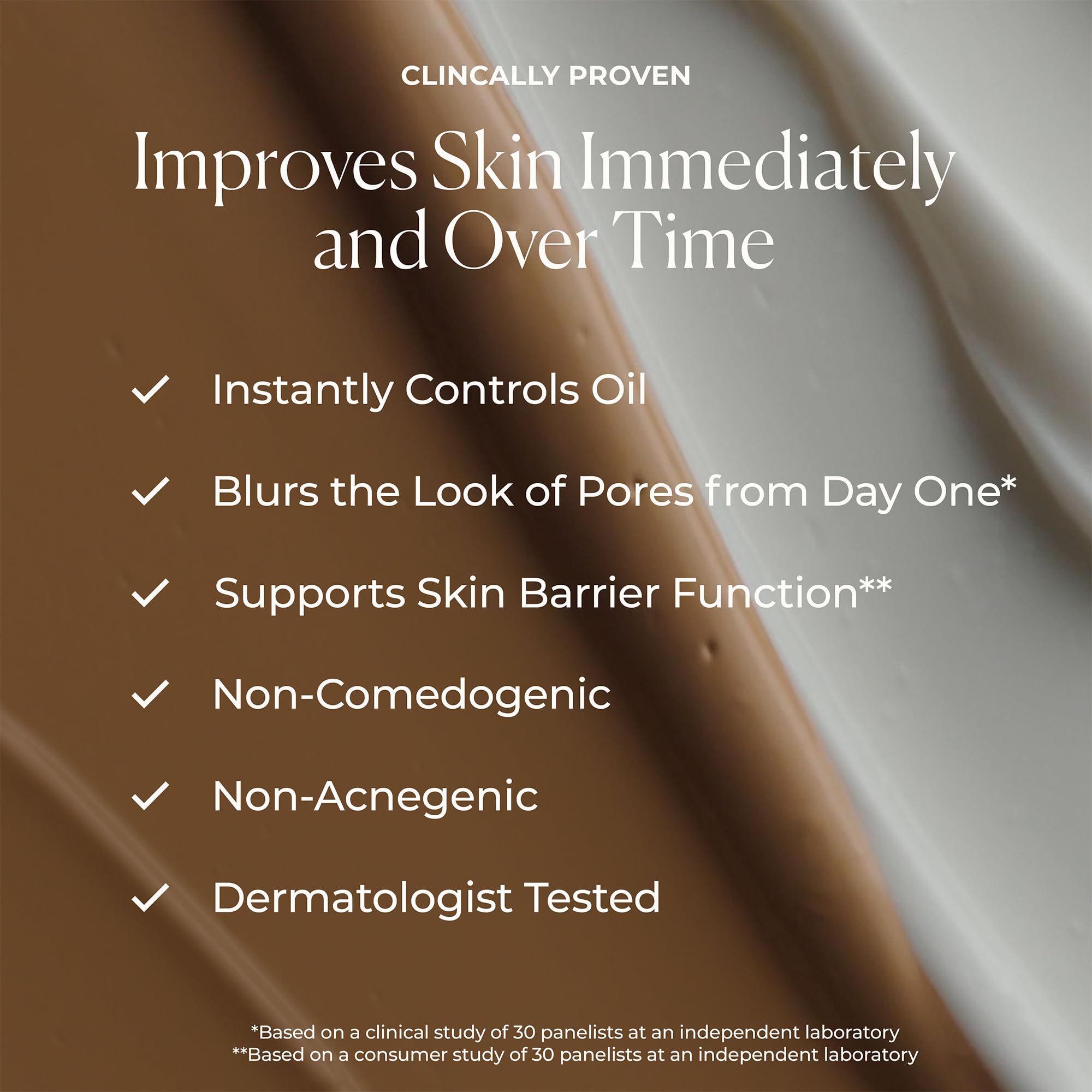 Laura Mercier skin tint blur pores in a close-up swatch