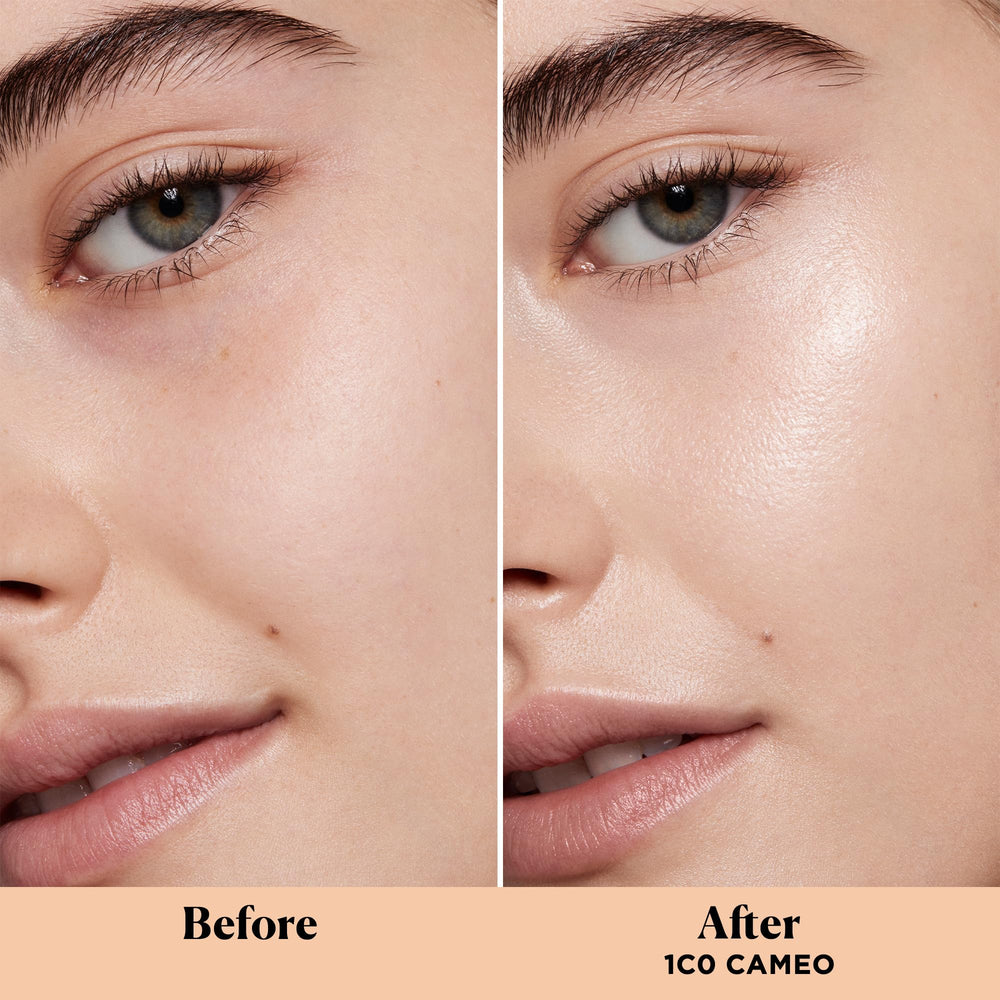 Laura Mercier Light Revealer swirls highlight pearl blends for luminous, even skin tone.
