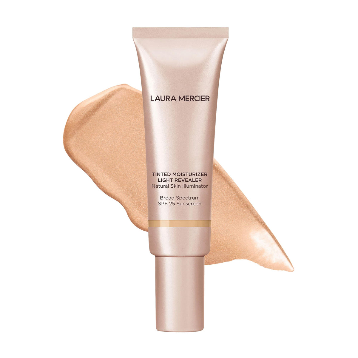 Laura Mercier Tinted Moisturizer Light Revealer porcelain bottle delivers a natural glow.