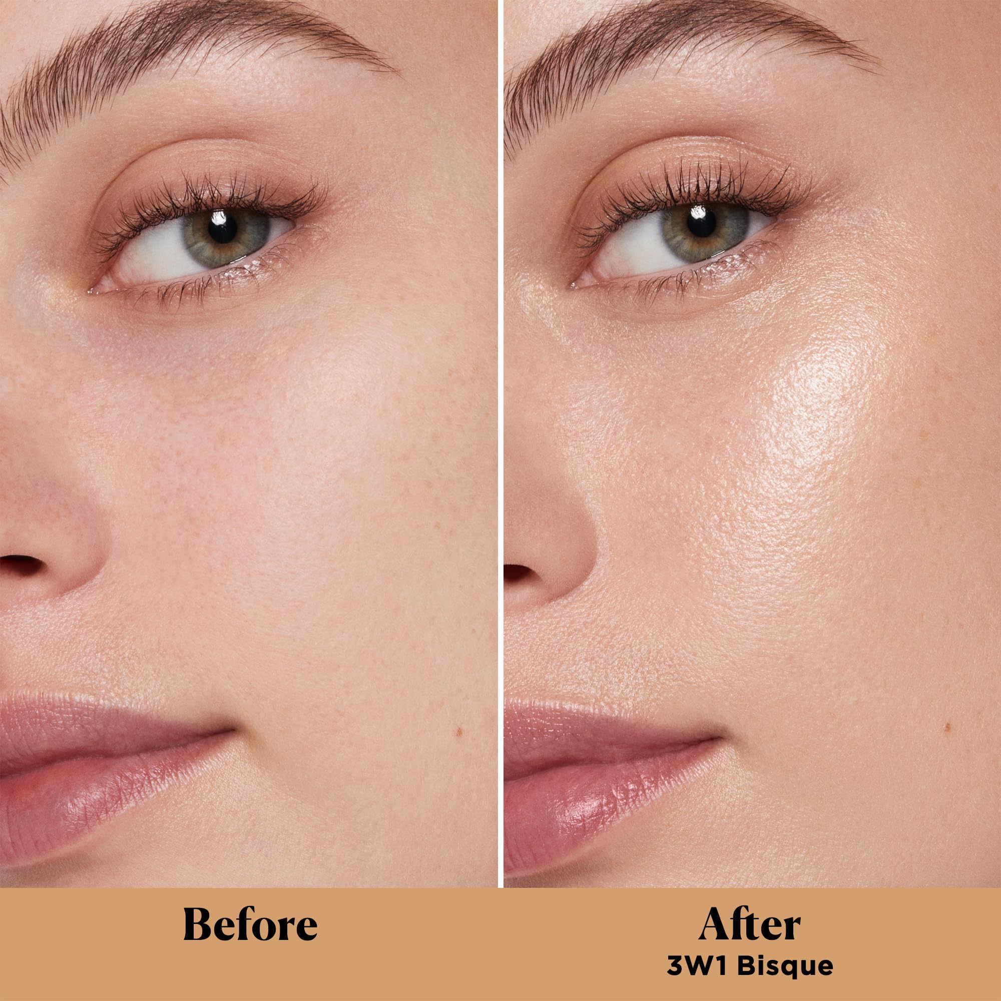 Laura Mercier Light Revealer swatch showing ultra-sheer coverage and natural finish.