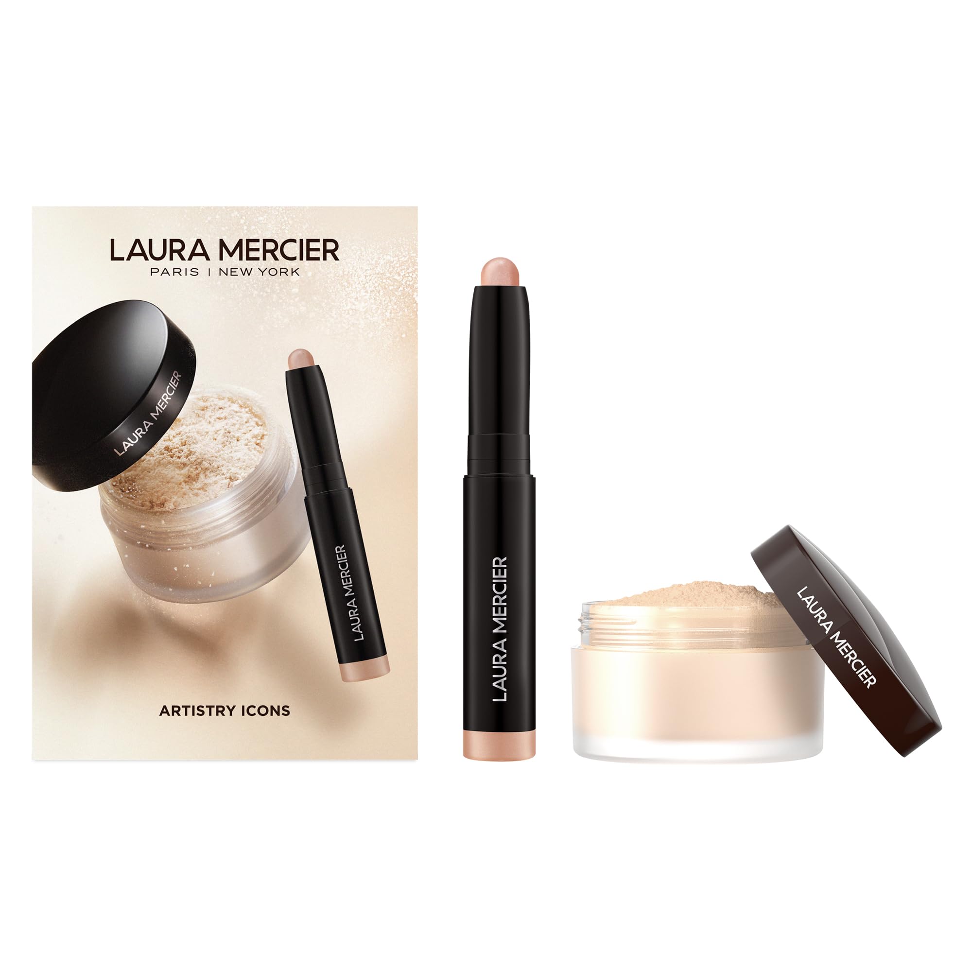 Laura Mercier translucent powder jar close-up showing oil control.