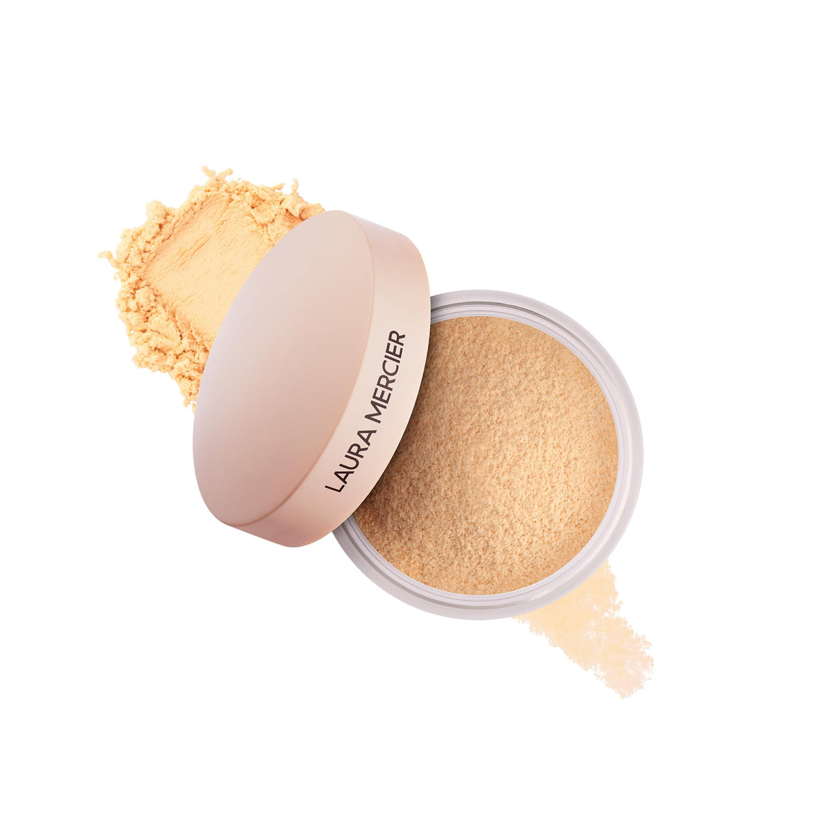 Laura Mercier Ultra-Blur Powder jar close-up for pore blurring and long wear