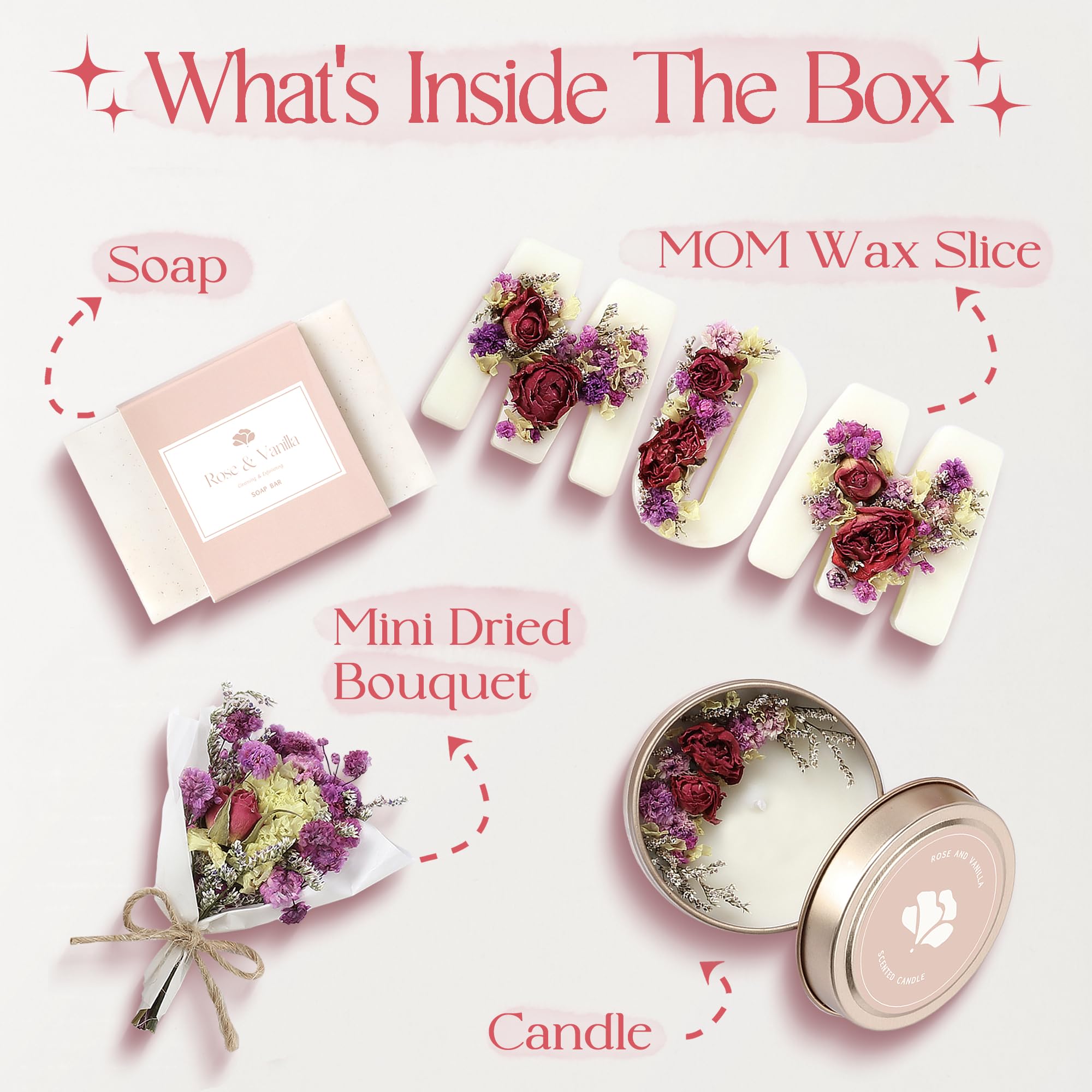 LaurGifts mom gift box soap provides a gentle, pampering touch.