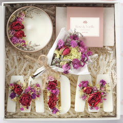 LaurGifts Mother's Day Basket candle adds a warm, inviting ambiance for mom.