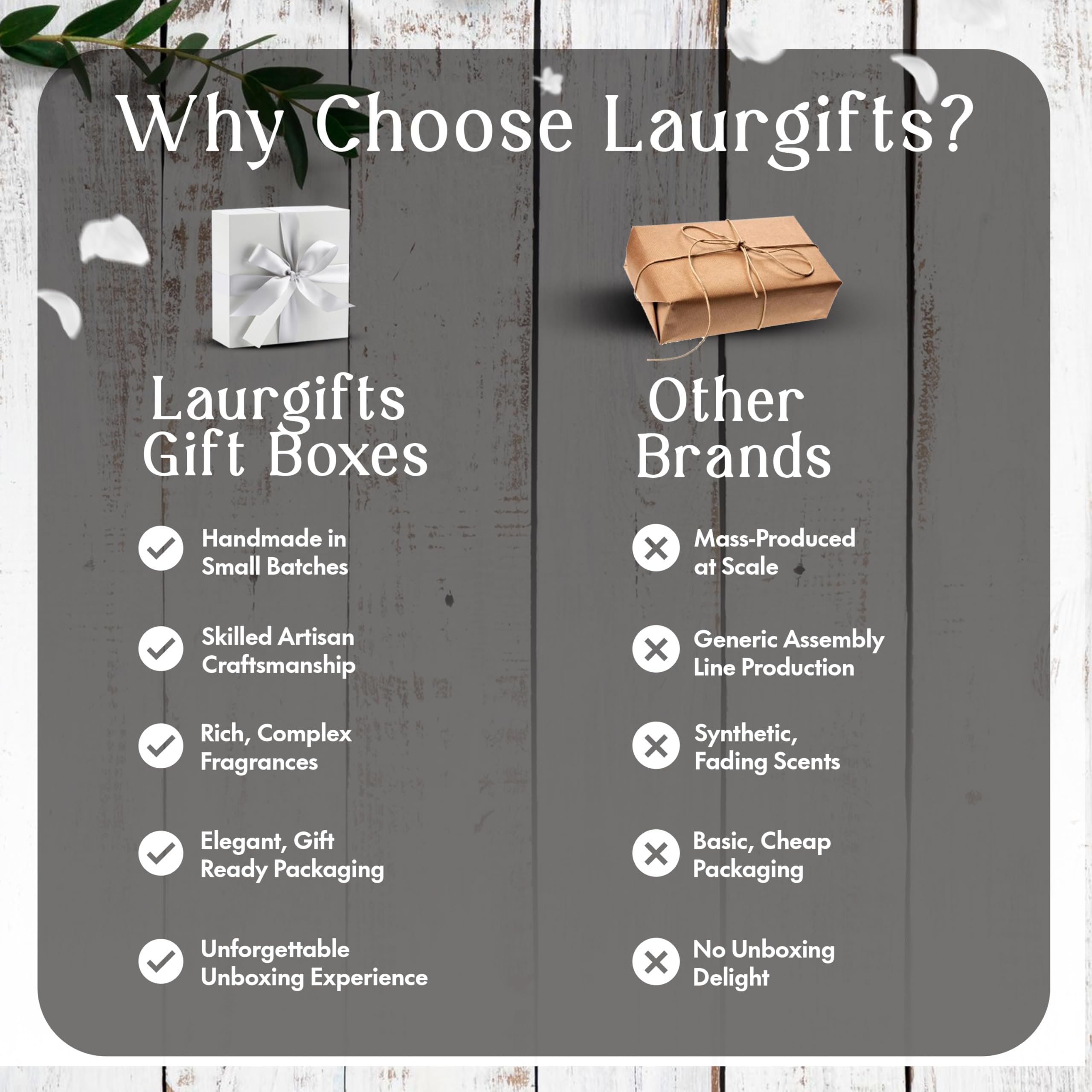 LaurGifts soft pink gift box enhances the unboxing moment.