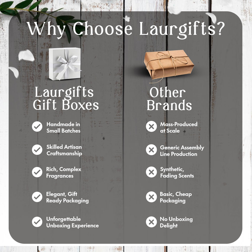 LaurGifts soft pink gift box enhances the unboxing moment.