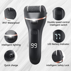 LAVAED electric foot sander heads close-up showing replaceable heads