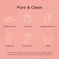 Close-up of Madagascar vanilla and freesia notes in deodorant.