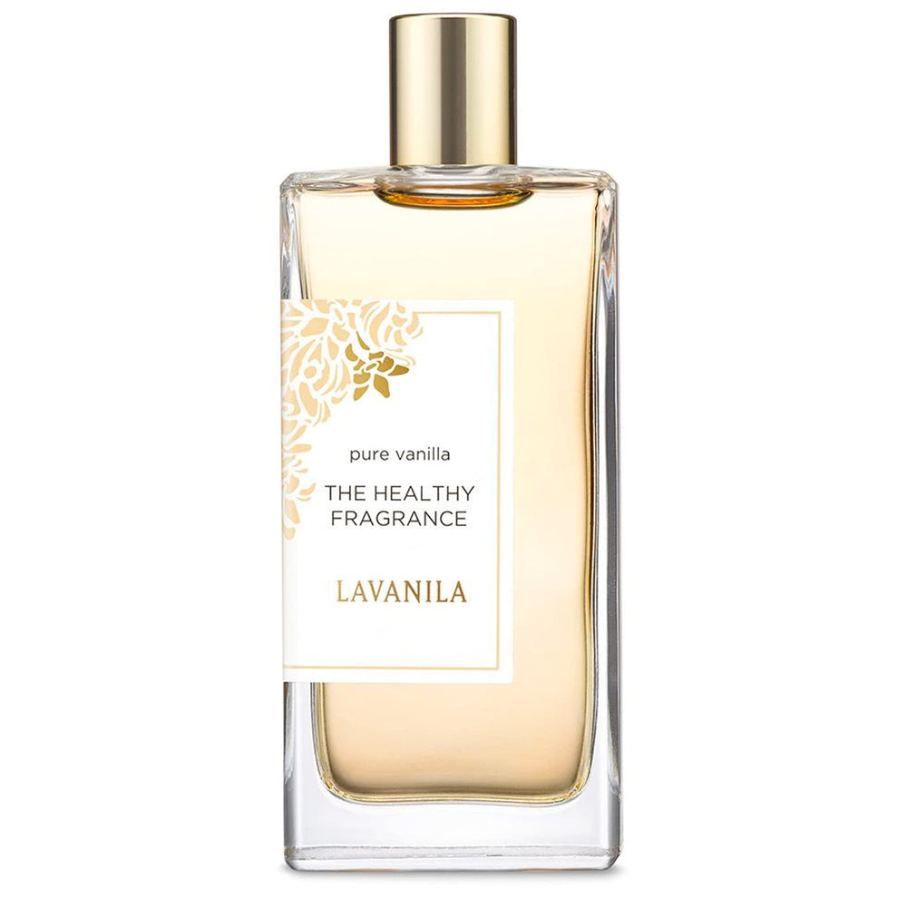 Lavanila USA-made label communicates handcrafted fragrance quality.