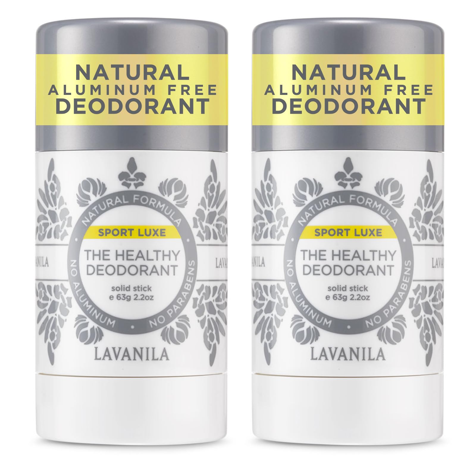 Lavanila Sport Luxe deodorant stick front view for daily aluminum-free freshness