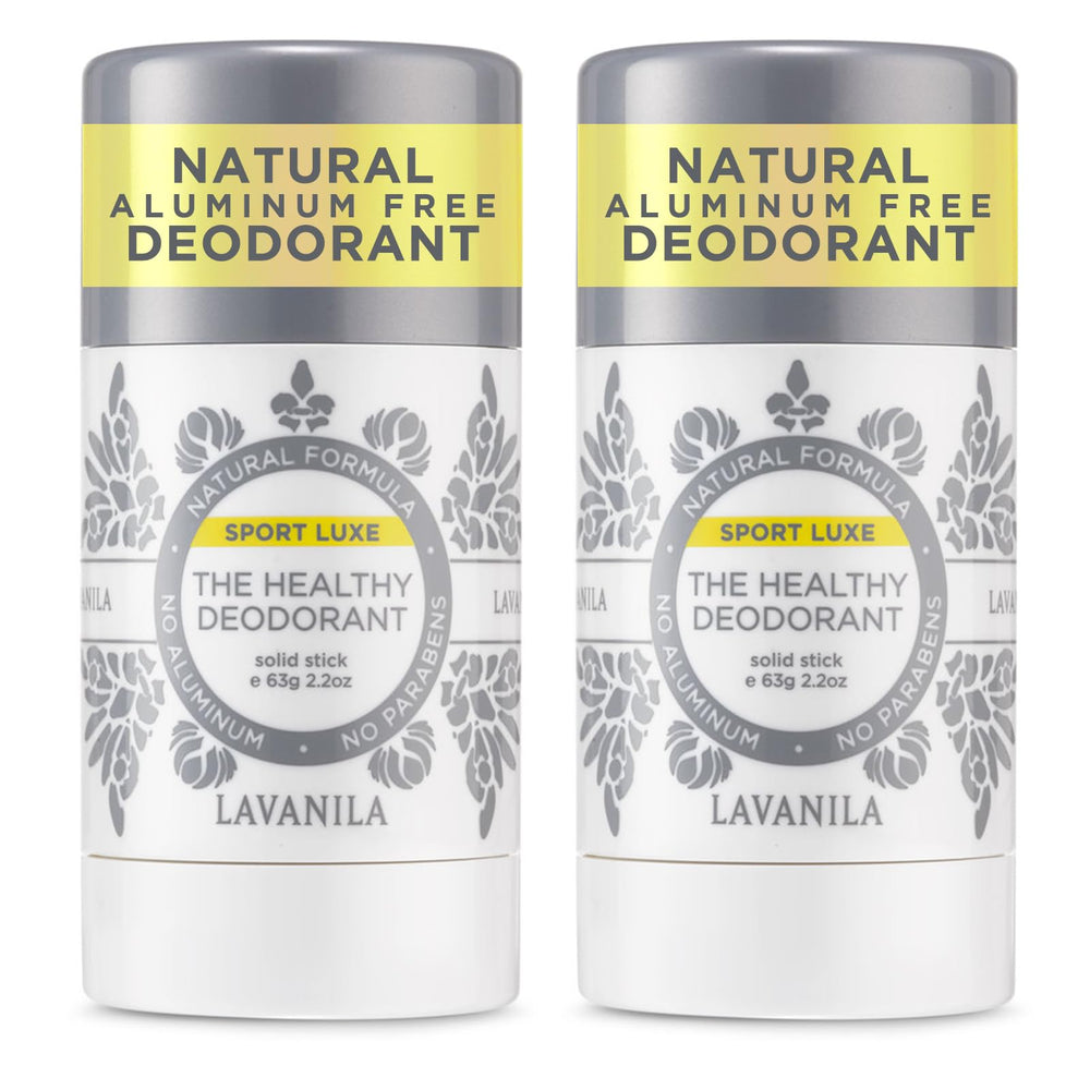 Lavanila Sport Luxe deodorant stick front view for daily aluminum-free freshness