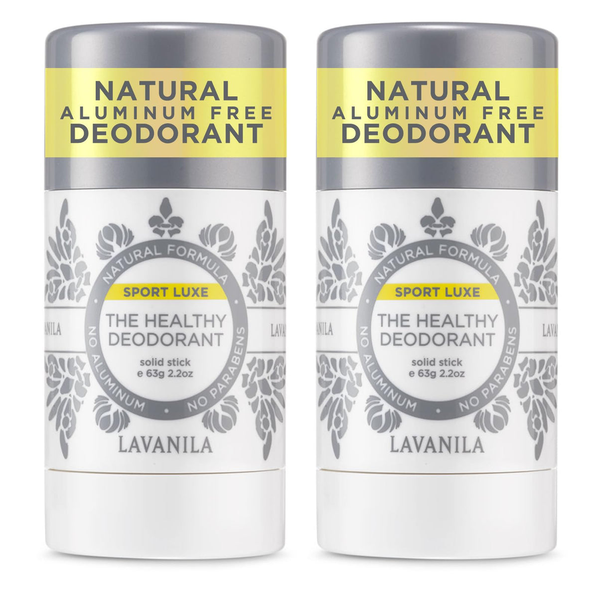 Lavanila Sport Luxe deodorant stick front view for daily aluminum-free freshness