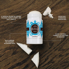 Lavanila Vanilla Coconut Deodorant applied on arm for daily use