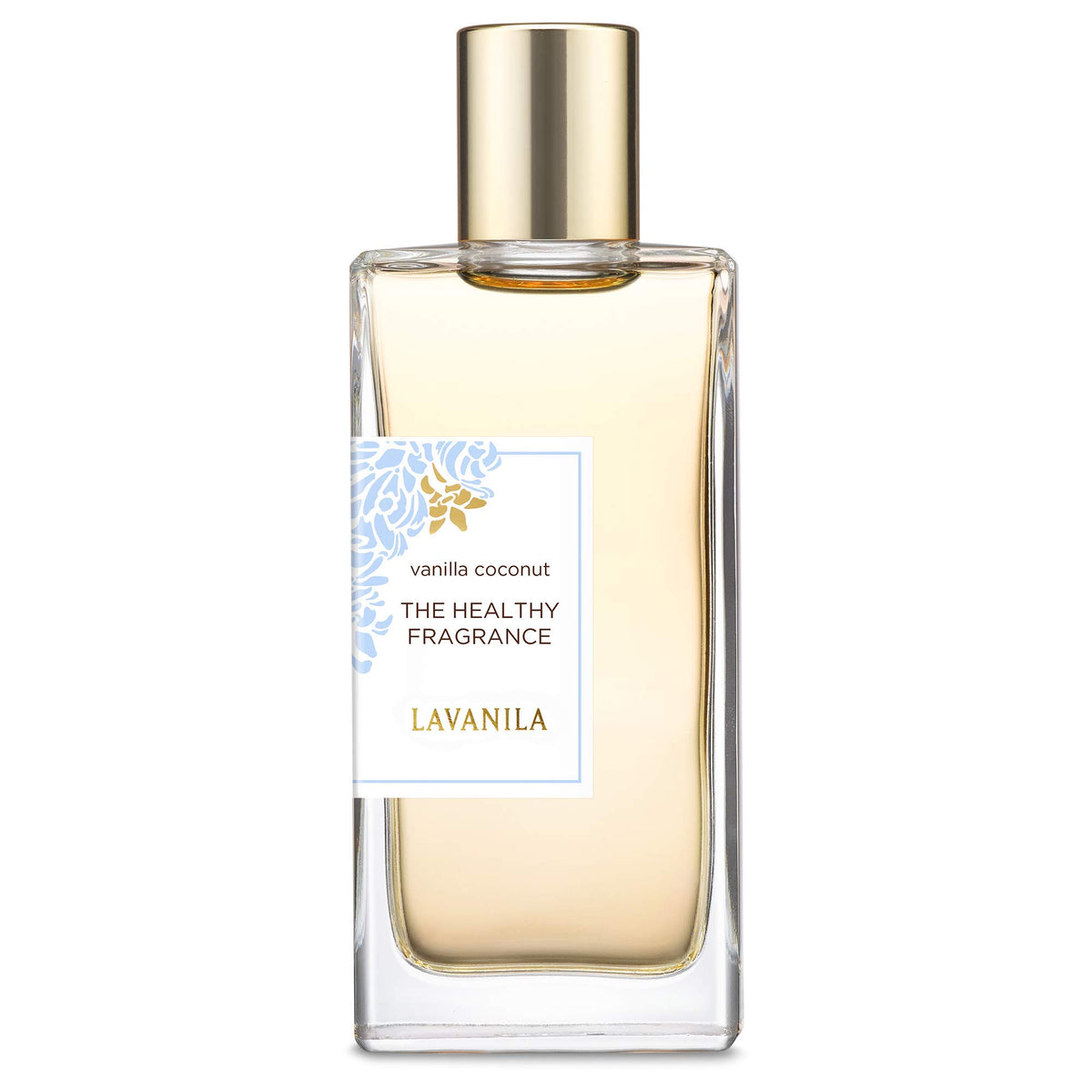 Lavanila Vanilla Coconut perfume bottle close-up showing natural fragrance and design