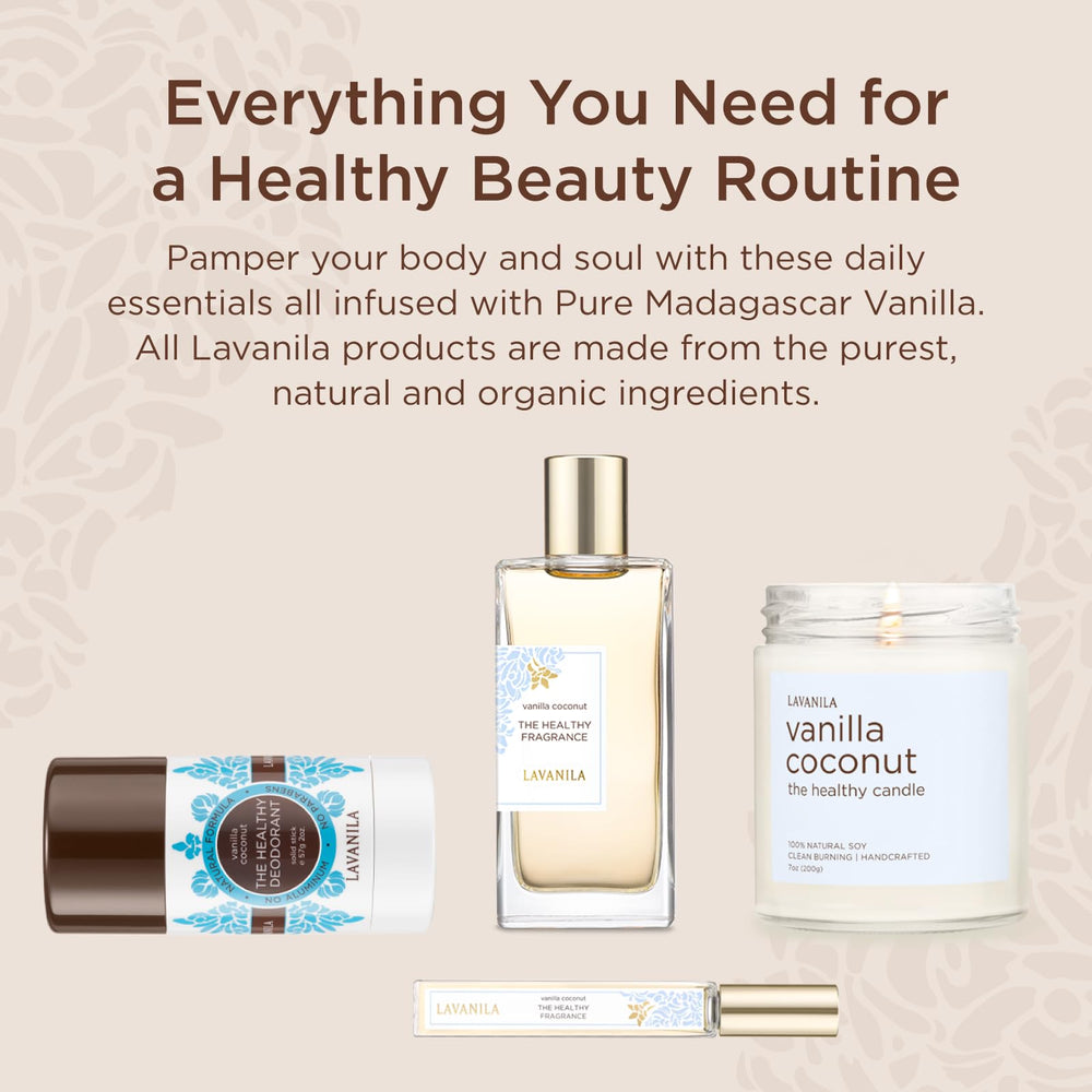 Lavanila Vanilla Coconut label close-up with branding