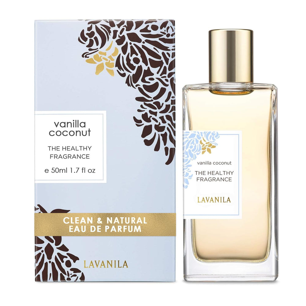Lavanila Vanilla Coconut perfume pump applying for lasting scent