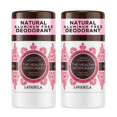 Lavanila Vanilla Grapefruit deodorant front-pack highlights vegan formula for everyday freshness.