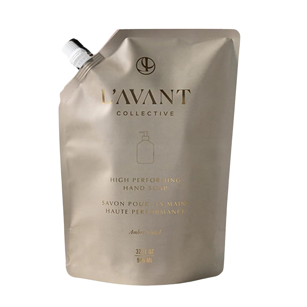 L’AVANT Collective Ambre Santal hand soap bottle for everyday luxury cleansing.