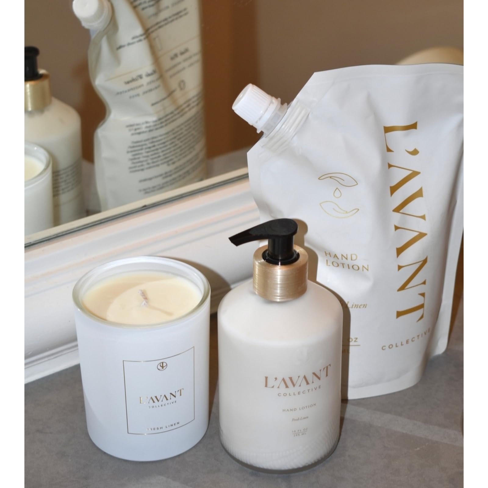 Close-up of shea butter cream texture from L'AVANT Collective.