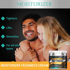 Cream texture close-up highlights luxurious, gentle anti-aging formula.