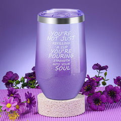 Fizzing lavender bath bomb delivers a relaxing spa-like experience.