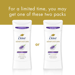 Close-up of the lavender scent from Dove Advanced Care Lavender Fresh