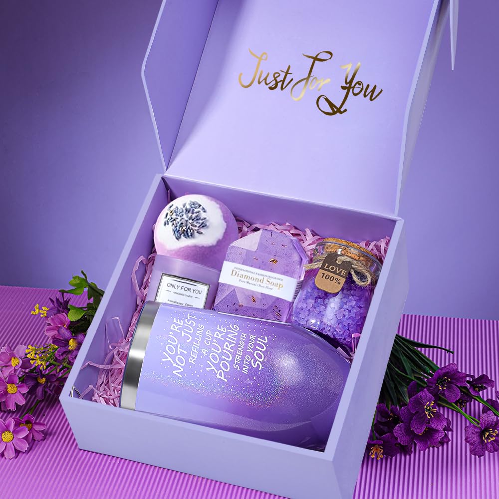 Cozy lavender mug enhances morning rituals and comfort.