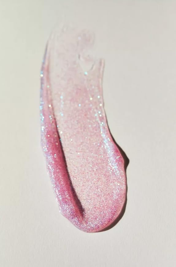Lavender Stardust roll-on shimmer in hair creates playful, eye-catching shine.