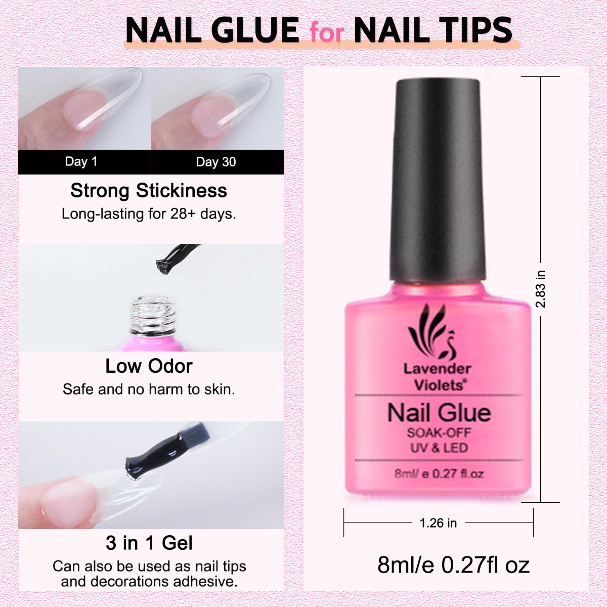 Lavender Violets 21 gel colors set for versatile looks.