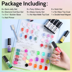 Lavender Violets 45 colors cat-eye glitter polish for creative nail art