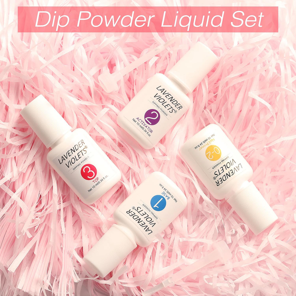 Lavender Violets base coat bottle highlighting smooth foundation for dip color