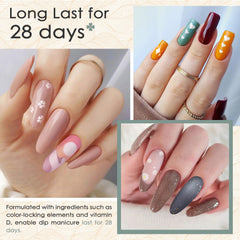 Lavender Violets dip-liquid-set demonstrates smooth, even application without a lamp.