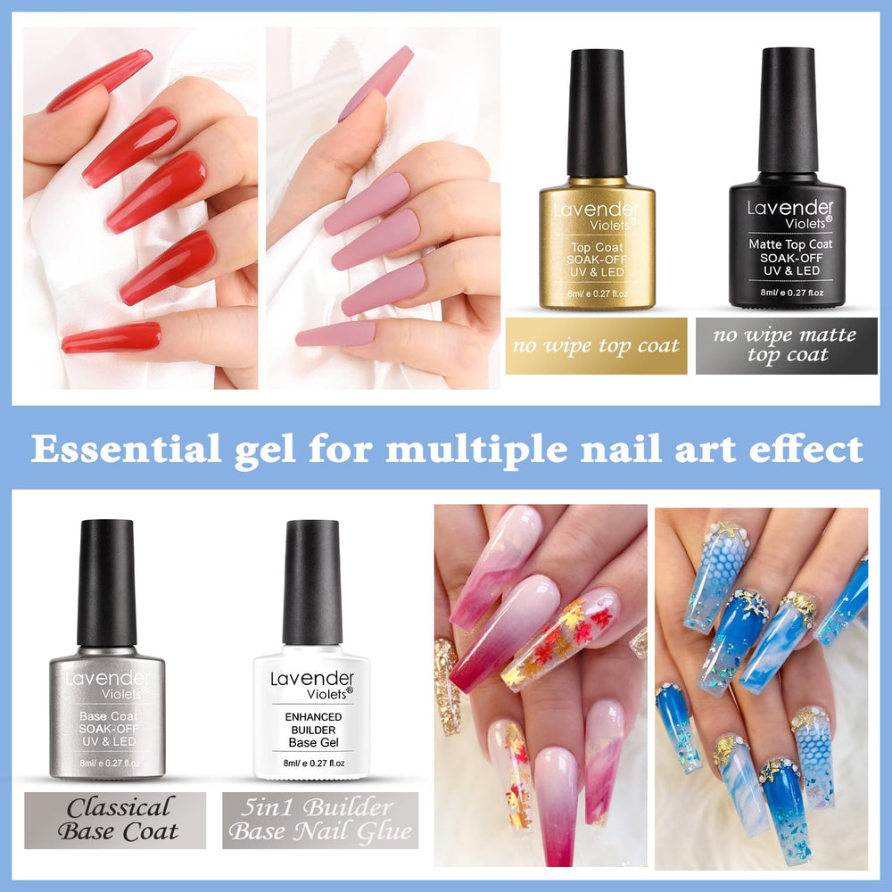 Lavender Violets matte top coat for velvety, shine-free finish
