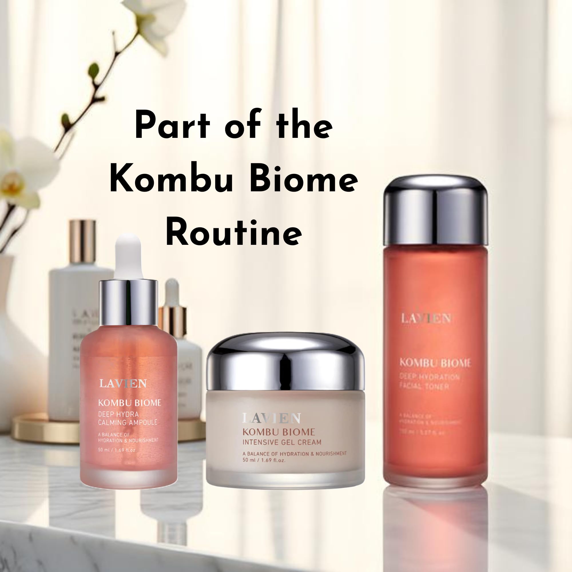 LAVIEN Kombu Biome Intensive Gel Cream label highlights kombucha fermentation