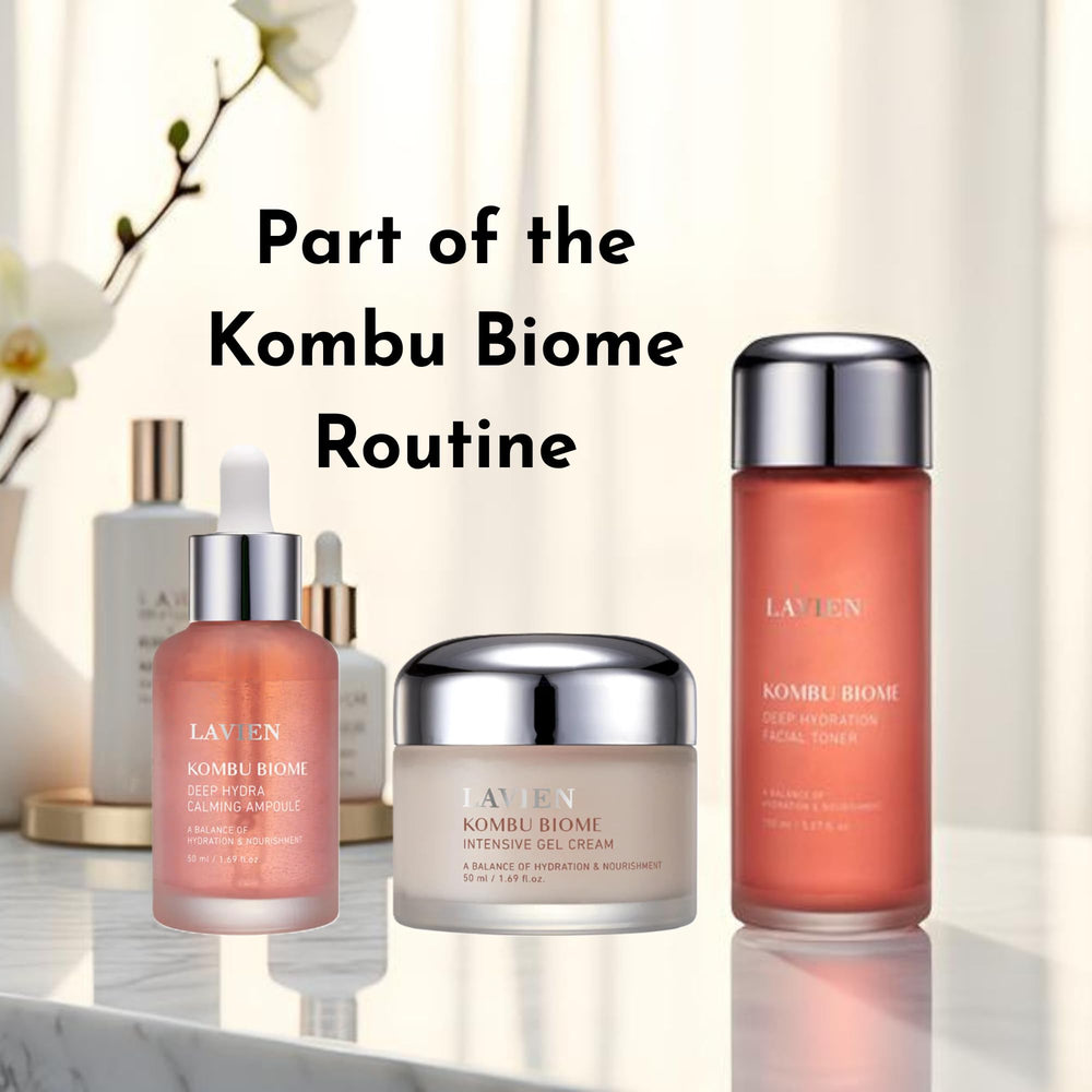LAVIEN Kombu Biome Intensive Gel Cream label highlights kombucha fermentation